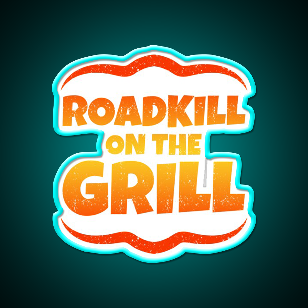 Roadkill On The Grill Man Cave Bar Led Neon Sign Rgb Color