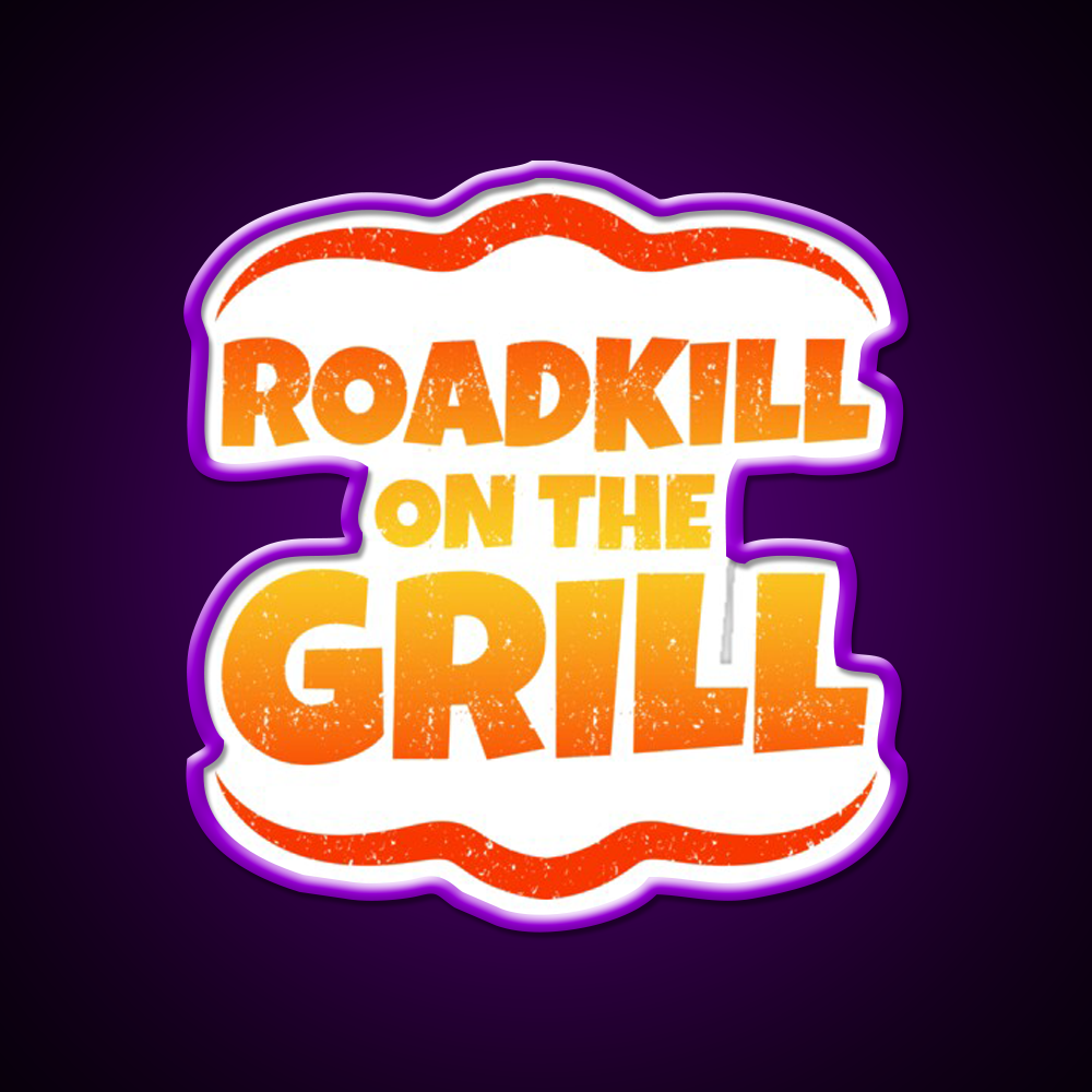 Roadkill On The Grill Man Cave Bar Led Neon Sign Rgb Color