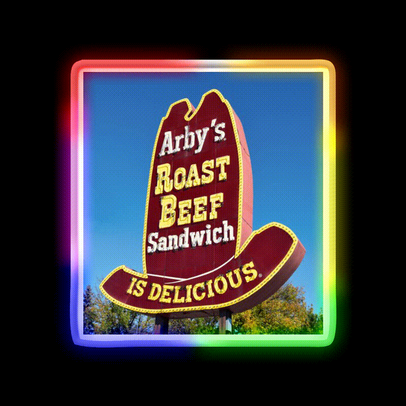 Roast Beef Fast Food Led Neon Sign For Burger Place Rgb Color