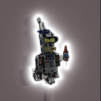 Robot Beer Drinker Rgb Led Neon Sign - Shineneon