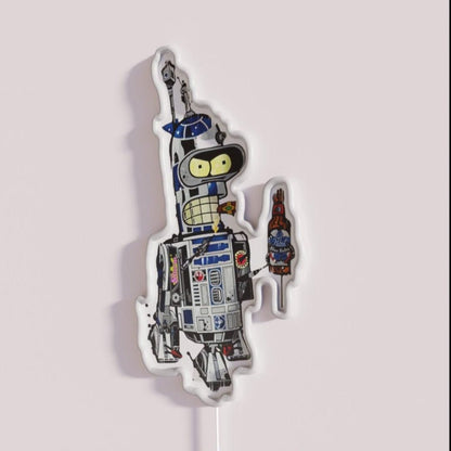 Robot Beer Drinker Rgb Led Neon Sign - Shineneon