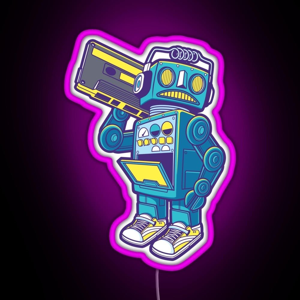 Robot Kicks Rgb Led Neon Sign Pop Wall Art - Shineneon