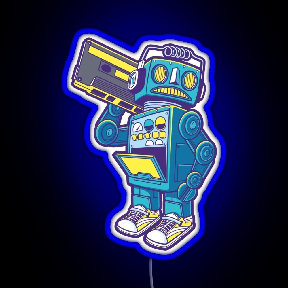 Robot Kicks Rgb Led Neon Sign Pop Wall Art - Shineneon