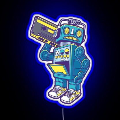 Robot Kicks Rgb Led Neon Sign Pop Wall Art - Shineneon