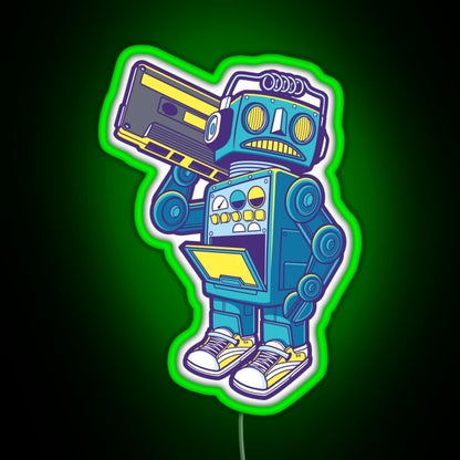 Robot Kicks Rgb Led Neon Sign Pop Wall Art - Shineneon