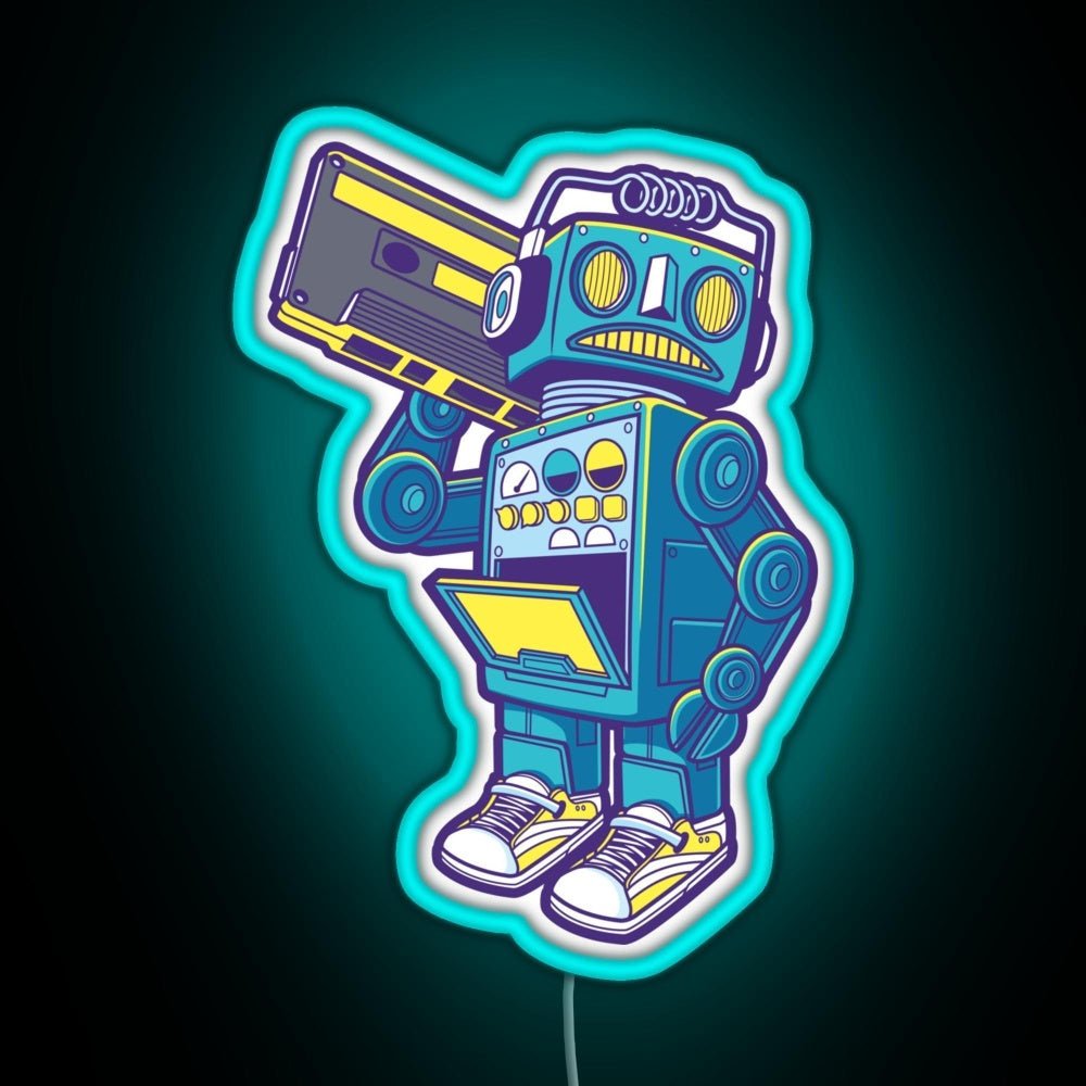 Robot Kicks Rgb Led Neon Sign Pop Wall Art - Shineneon