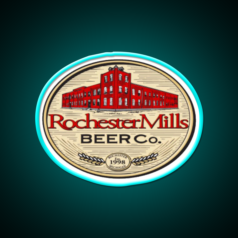Rochester Mills Beer Co Beer Bar Decor Led Neon Sign Rgb Color - Size and dimension reference