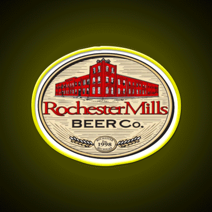 Rochester Mills Beer Co Beer Bar Decor Led Neon Sign Rgb Color - Custom LED neon sign front view