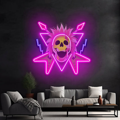 Rock And Skull Led Neon Sign Light Custom Led Signs - Shineneon