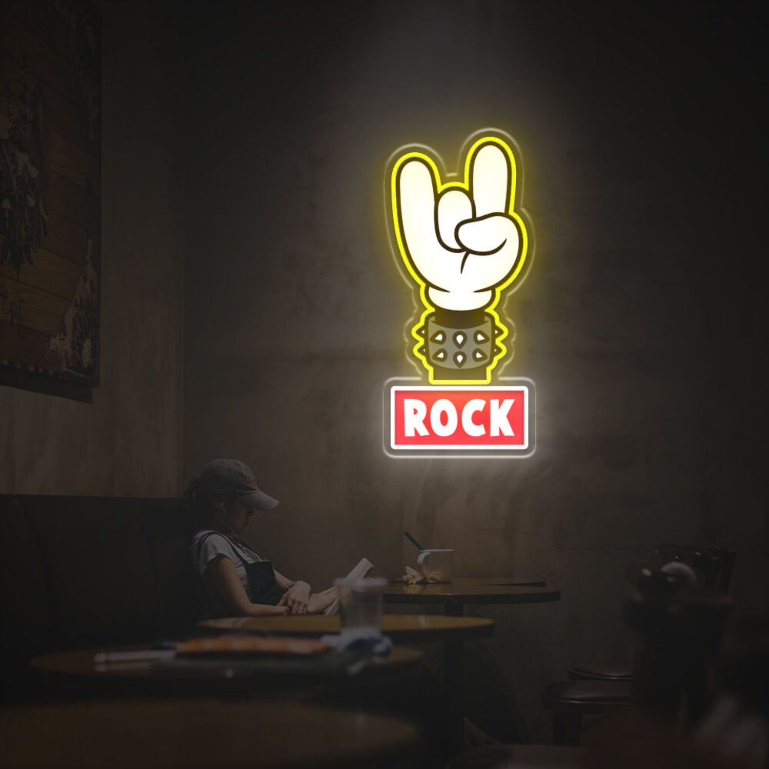 Rock Gesture By Mickey Hand Led Neon Acrylic Artwork | Shineneon