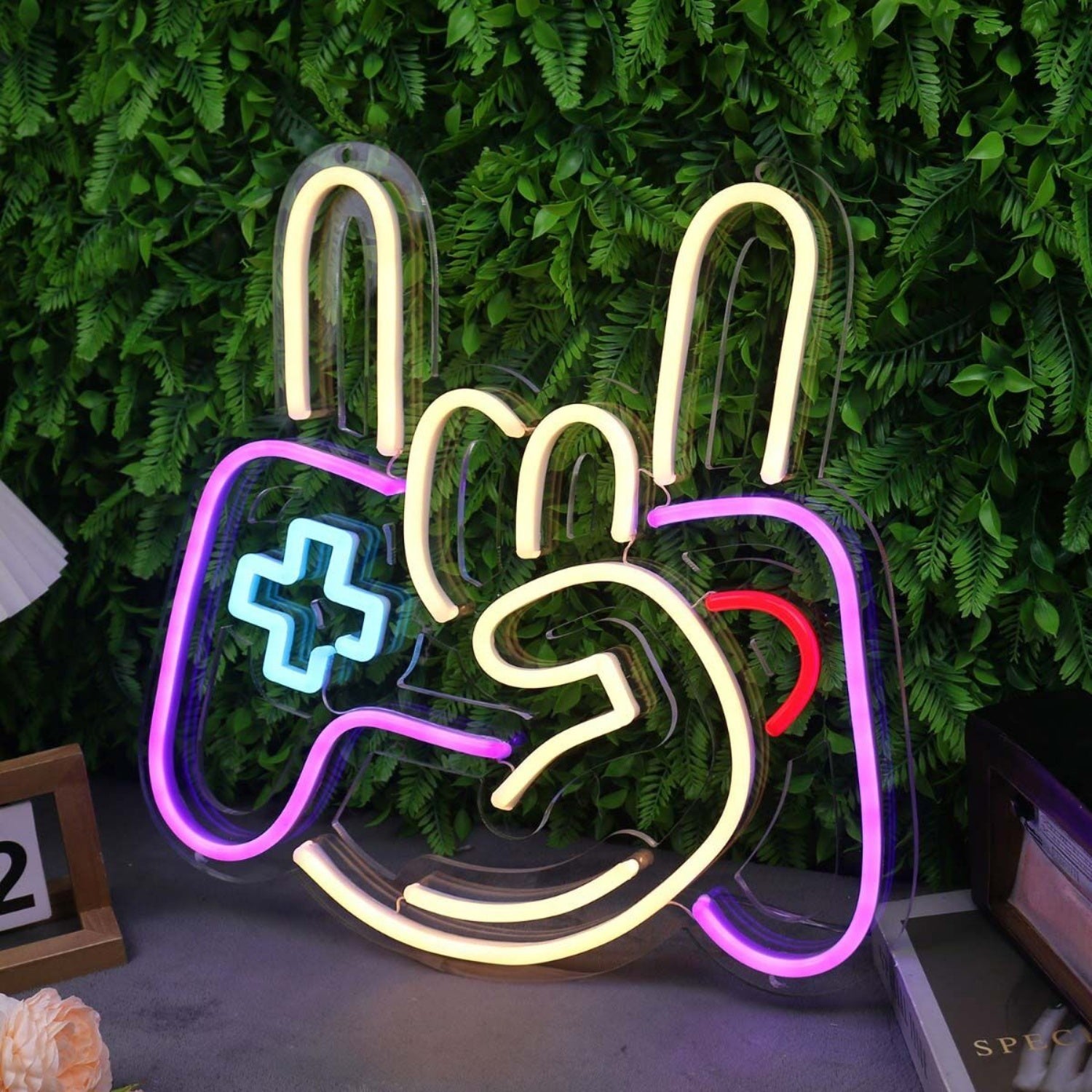 Rock Gesture With Game Controller Led Neon Sign - Shineneon