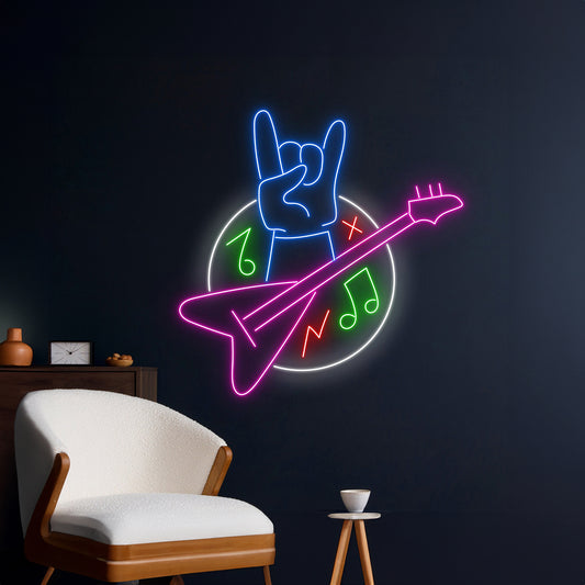 Rock Music Led Sign