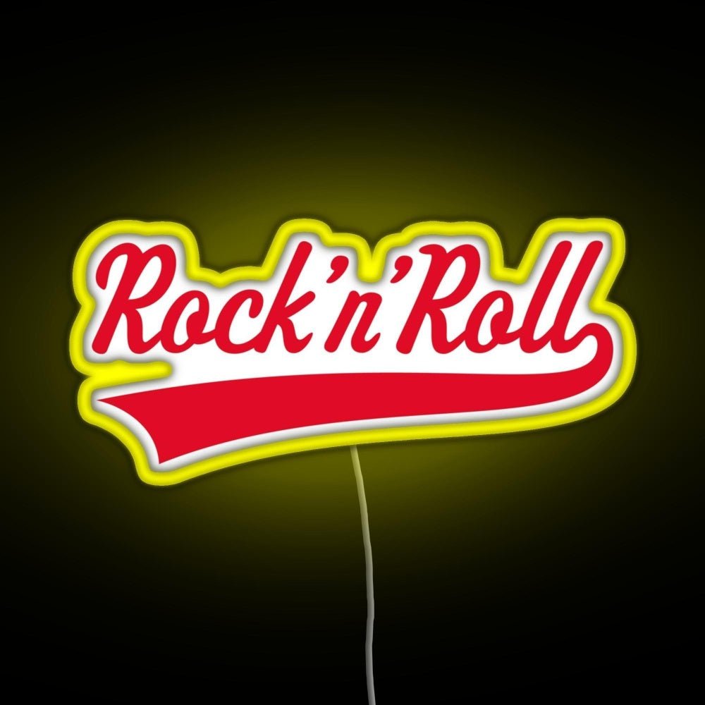 Rock N Roll Red Rgb Led Neon Sign Pop Wall Art - Shineneon