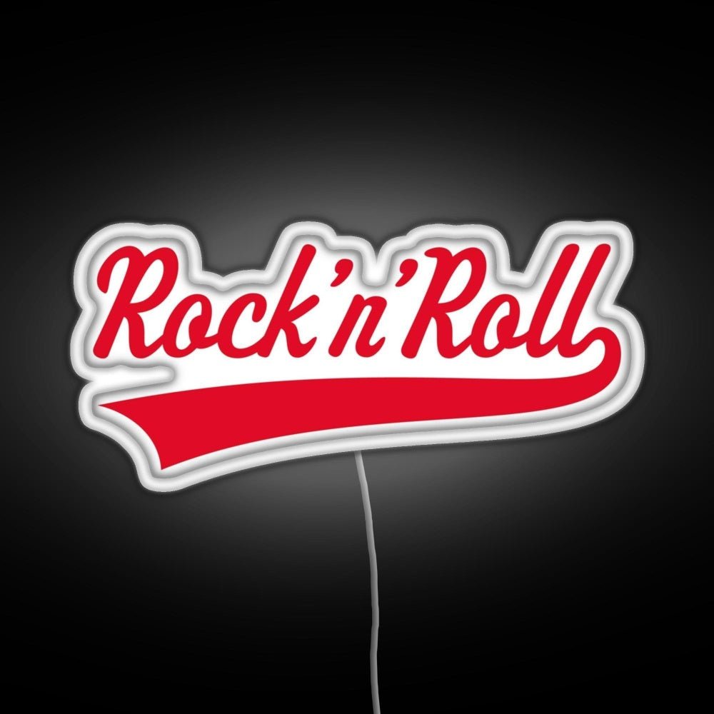 Rock N Roll Red Rgb Led Neon Sign Pop Wall Art - Shineneon