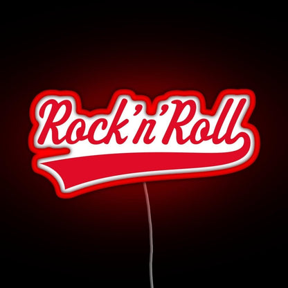 Rock N Roll Red Rgb Led Neon Sign Pop Wall Art - Shineneon
