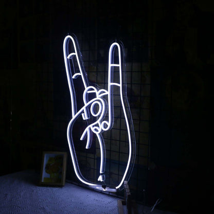Rock Never Die Gesture Led Neon Sign For Music Lovers | Shineneon
