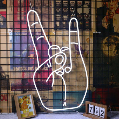 Rock Never Die Gesture Led Neon Sign For Music Lovers | Shineneon
