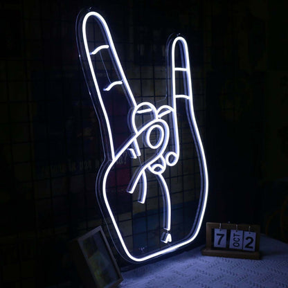 Rock Never Die Gesture Led Neon Sign For Music Lovers | Shineneon
