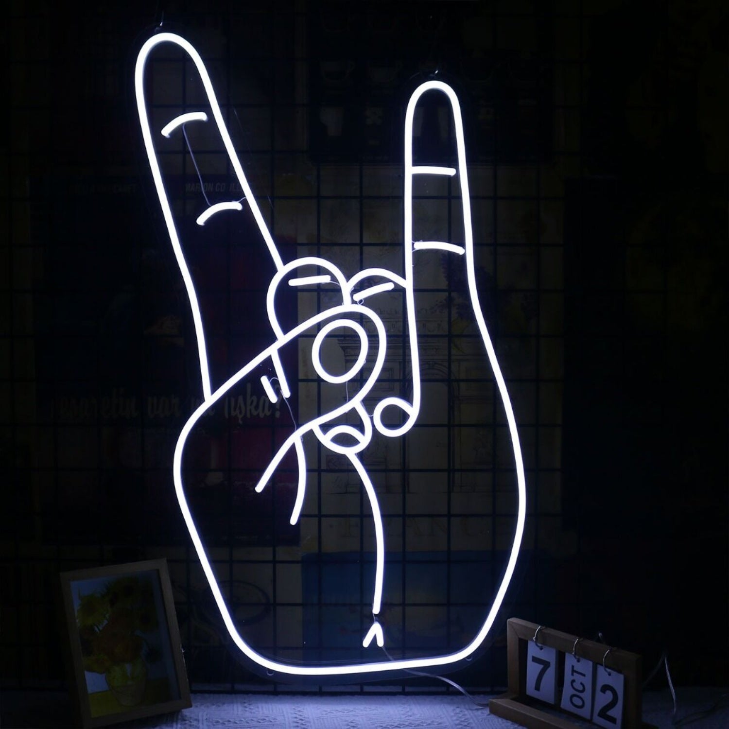 Rock Never Die Gesture Led Neon Sign For Music Lovers | Shineneon