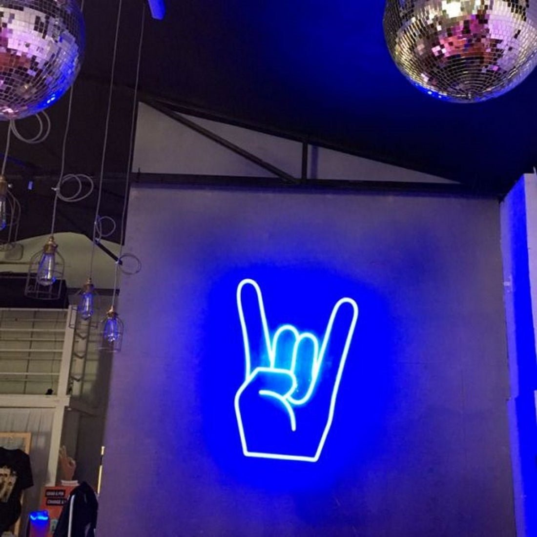 Rock On Emoji Led Sign Business Neon Sign - Shineneon