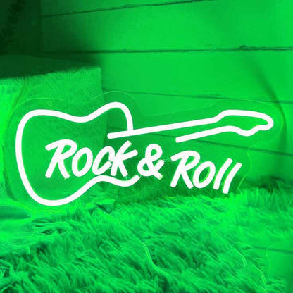 Rock Roll Music Guitar Led Neon Sign | Shineneon