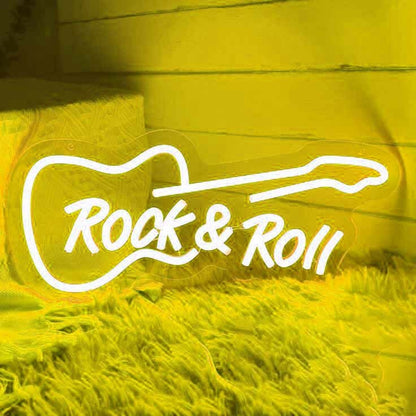 Rock Roll Music Guitar Led Neon Sign | Shineneon