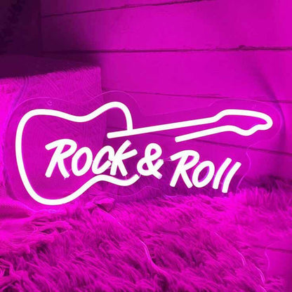 Rock Roll Music Guitar Led Neon Sign | Shineneon