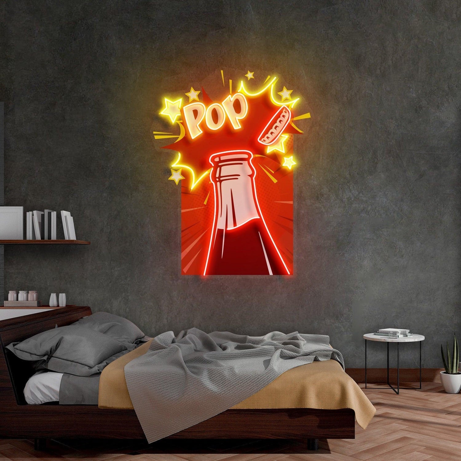 Rock Santa Tattoo Merry Christmas Uv Printed Led Neon Sign For Indoor Holiday Decor | Shineneon