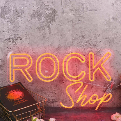Rock Shop Orange Led Neon Sign - Shineneon