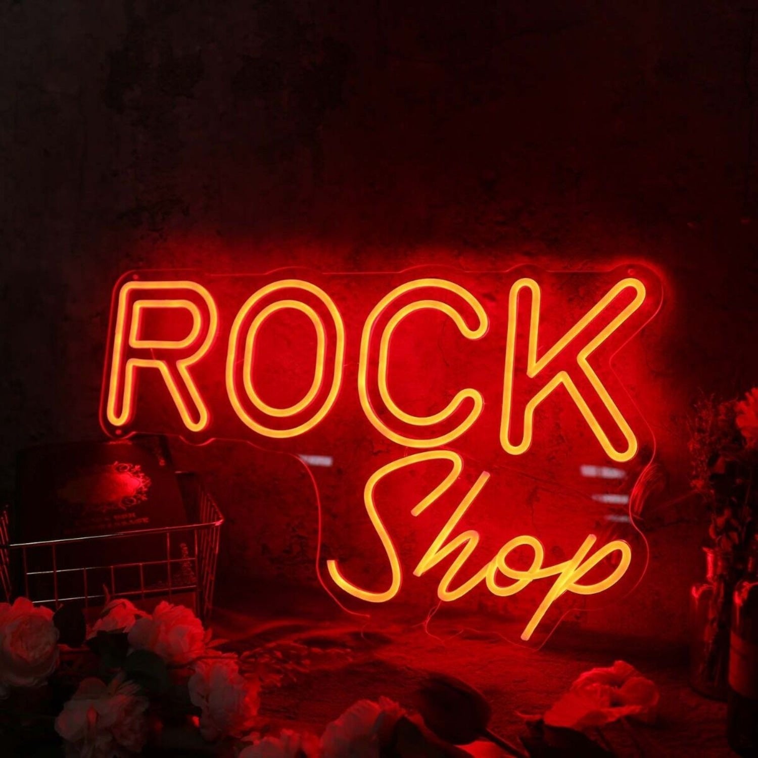 Rock Shop Orange Led Neon Sign - Shineneon