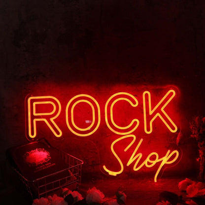 Rock Shop Orange Led Neon Sign - Shineneon