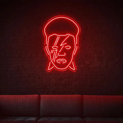 Rock Star David Bowie Head Led Neon Sign For Indoor Wall Decor | Shineneon