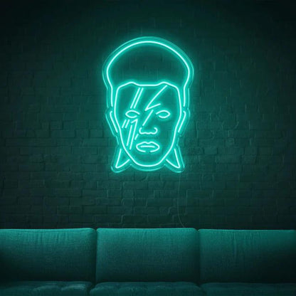 Rock Star David Bowie Head Led Neon Sign For Indoor Wall Decor | Shineneon