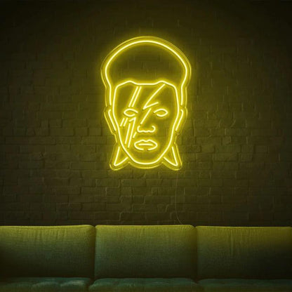 Rock Star David Bowie Head Led Neon Sign For Indoor Wall Decor | Shineneon