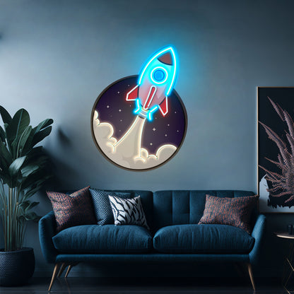 Rocket Custom Led Signs Artwork For Sale