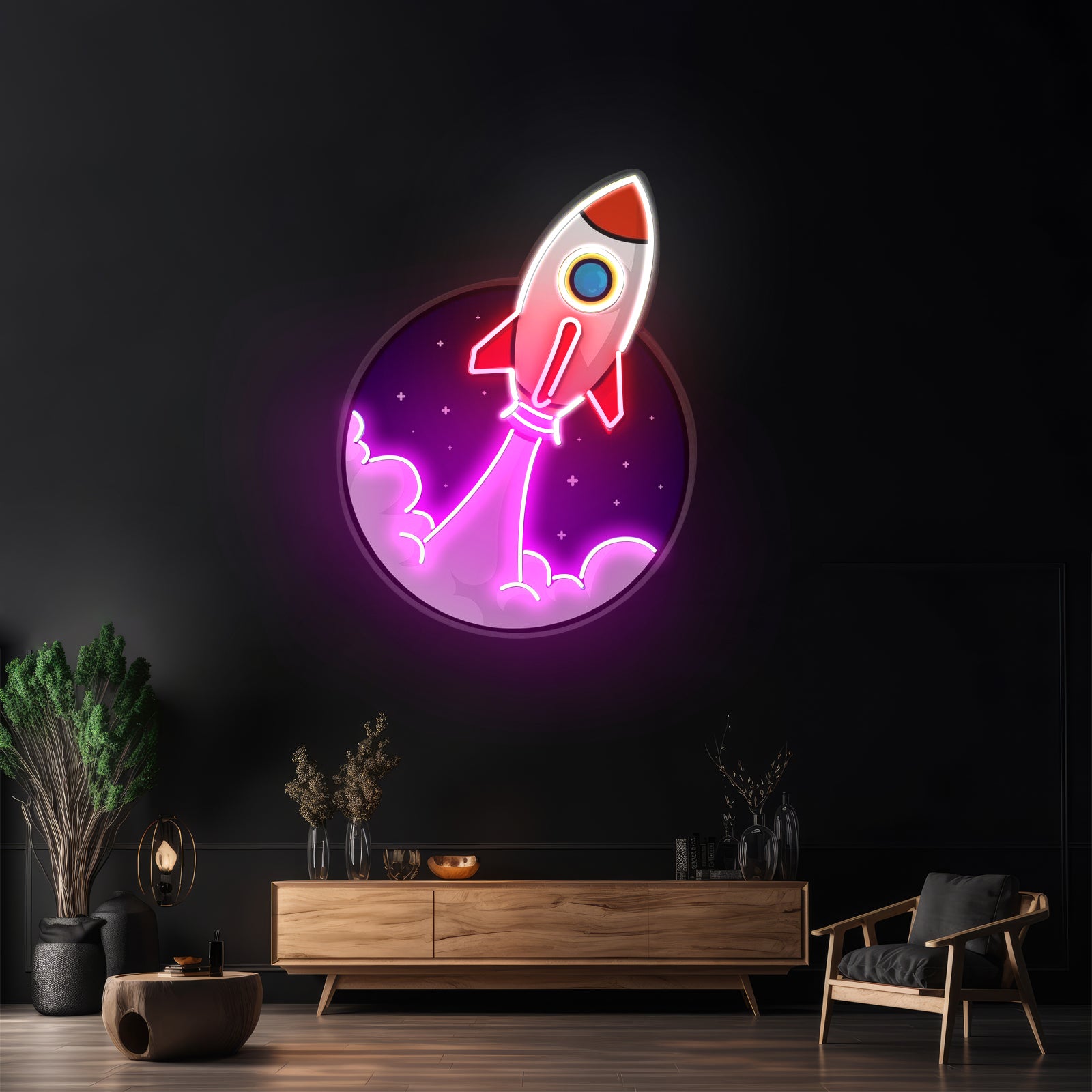 Rocket Custom Led Signs Artwork For Sale