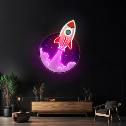 Rocket Custom Led Signs Artwork For Sale
