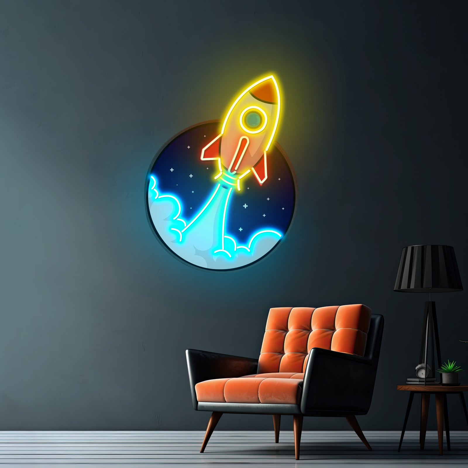 Rocket Custom Led Signs Artwork For Sale