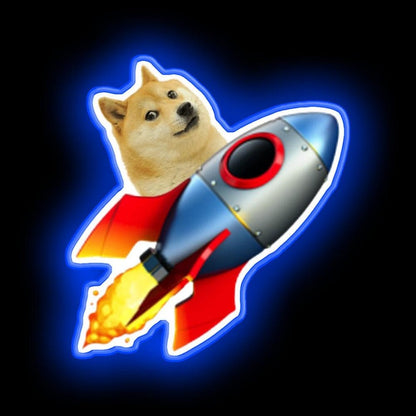 Rocket Dogecoin Neon Sign - Shineneon