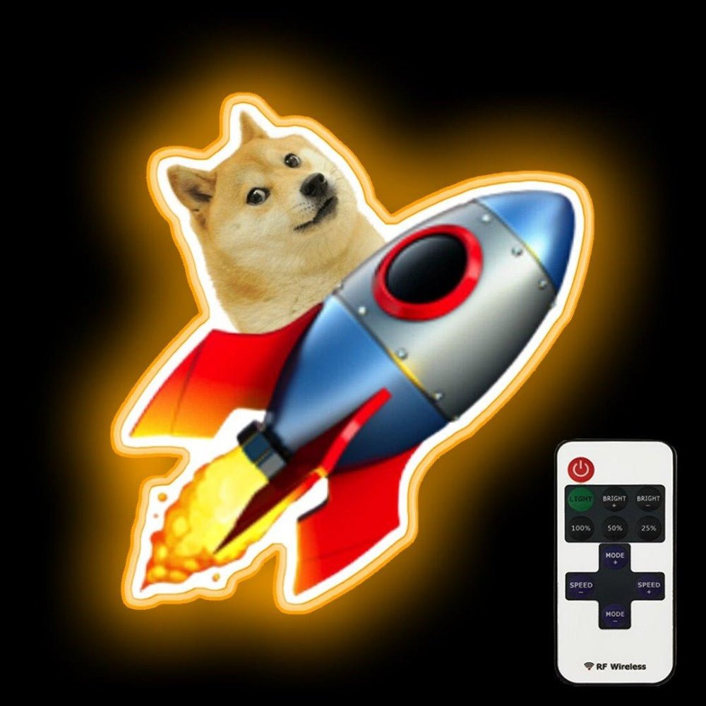 Rocket Dogecoin Neon Sign - Shineneon