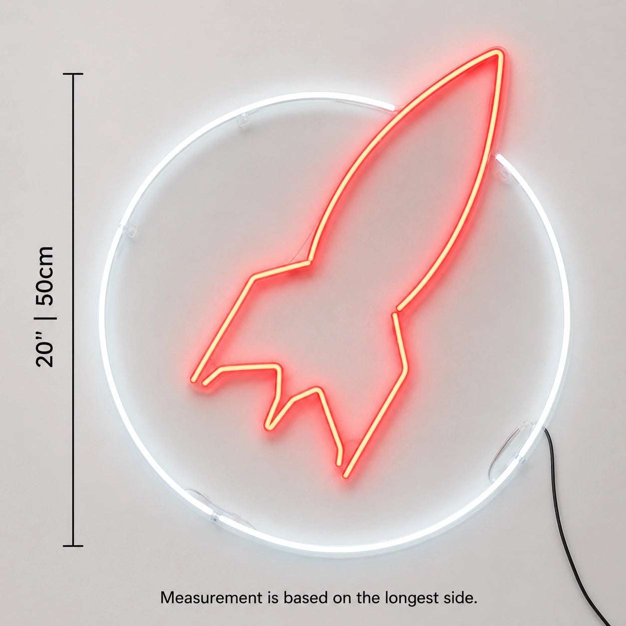 Rocket In Orbit Neon Sign LED Neon Sign size image