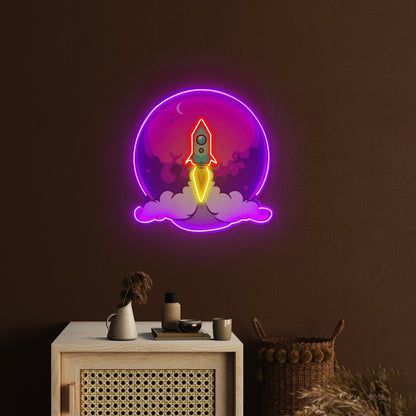 Rocket Launch Led Neon Sign Light Custom Led Signs - Shineneon