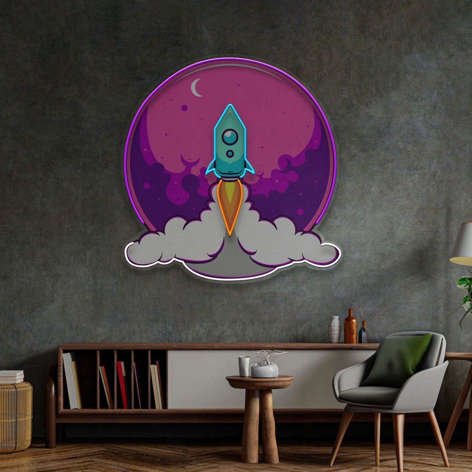 Rocket Launch Led Neon Sign Light Pop Art - Shineneon