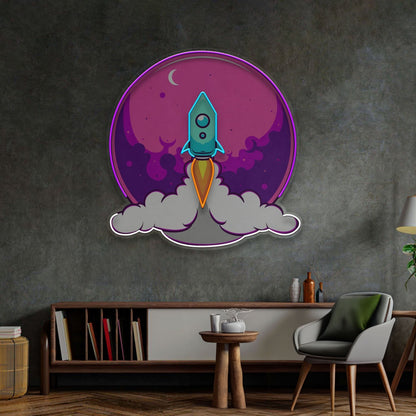 Rocket Launch Led Neon Sign Light Pop Art - Shineneon
