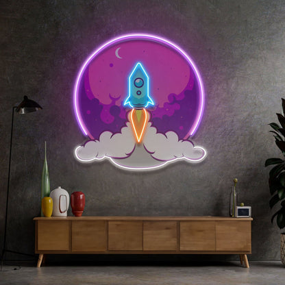 Rocket Launch Led Neon Sign Light Pop Art - Shineneon