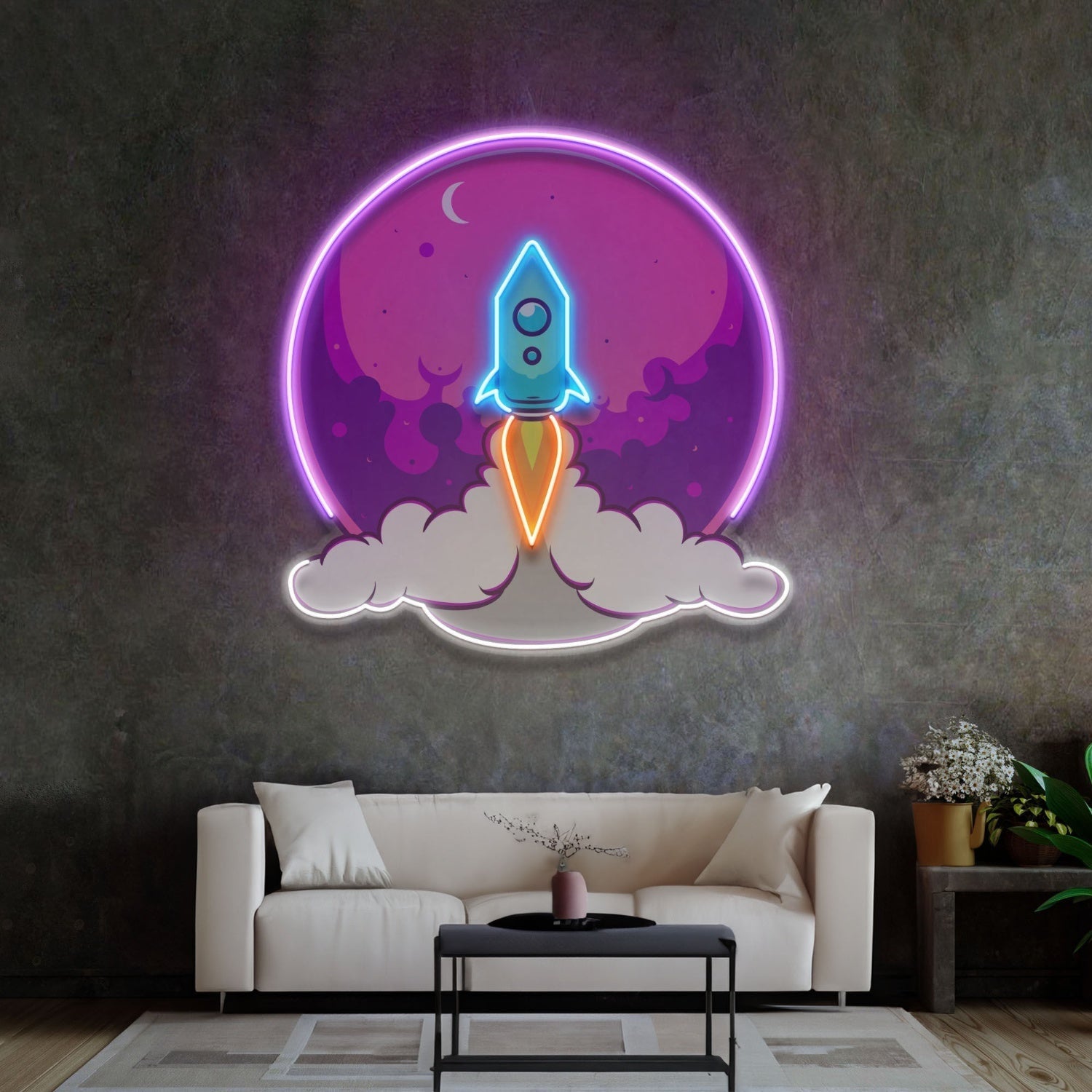 Rocket Launch Led Neon Sign Light Pop Art - Shineneon