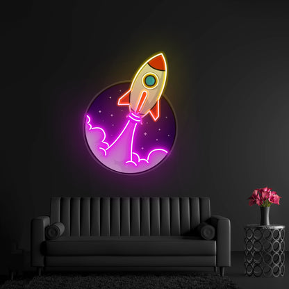Rocket Led Neon Artwork For Sale