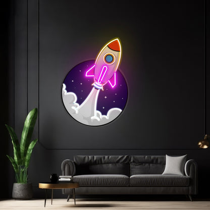 Rocket Led Neon Artwork For Sale