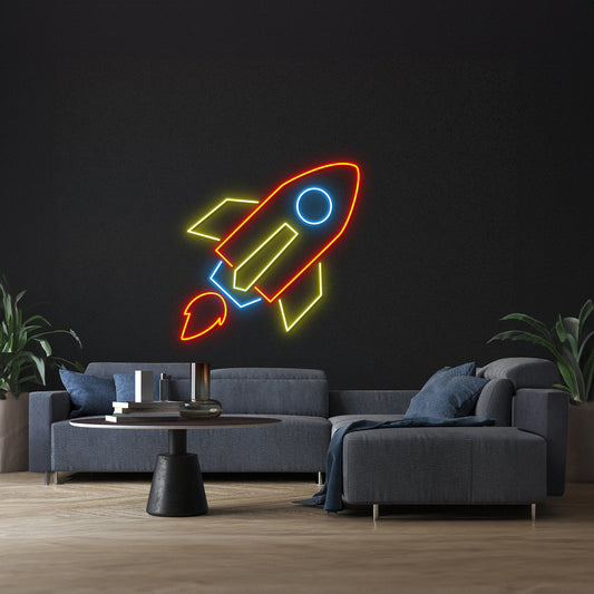 Rocket Led Sign