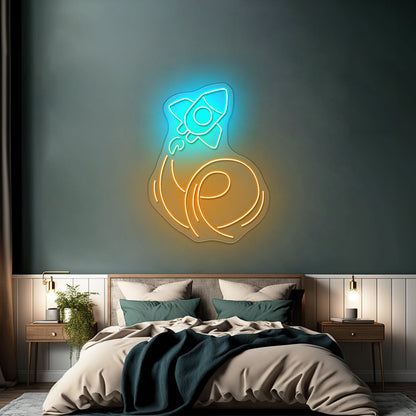 Rocket Neon Signs For Bedroom - Shineneon